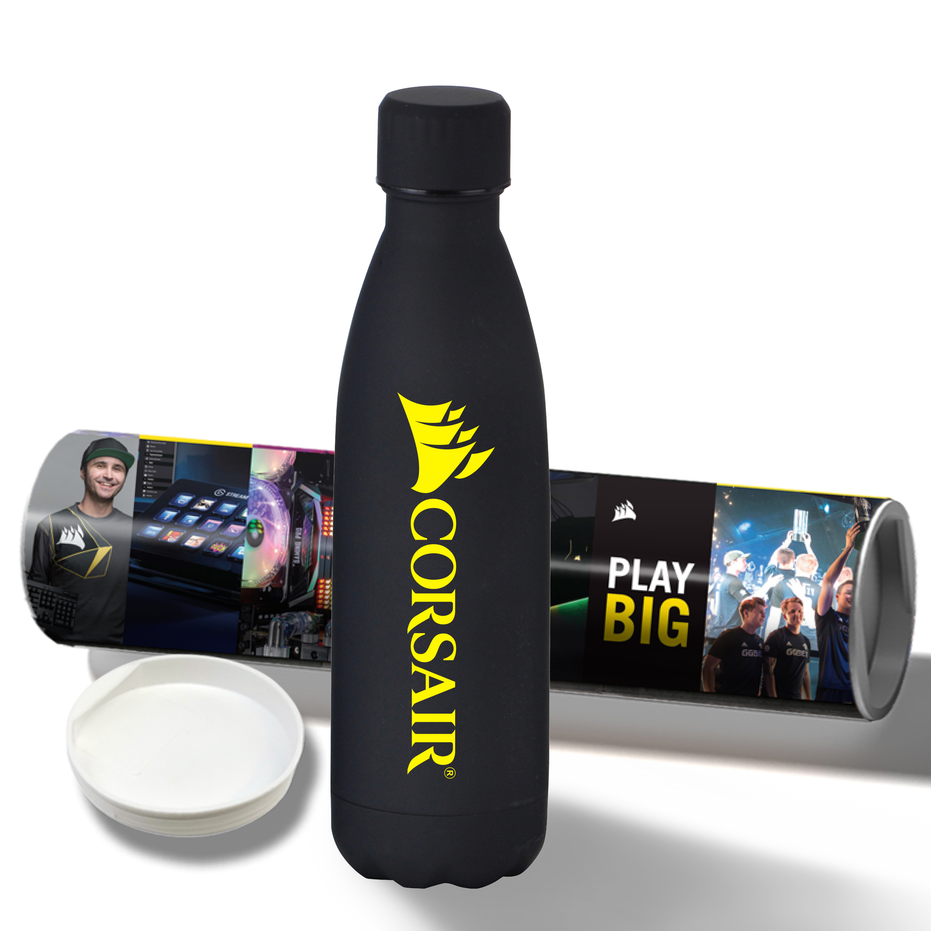 17 oz Rubberized Stainless Steel Bottle Bottle With Shipping Tube